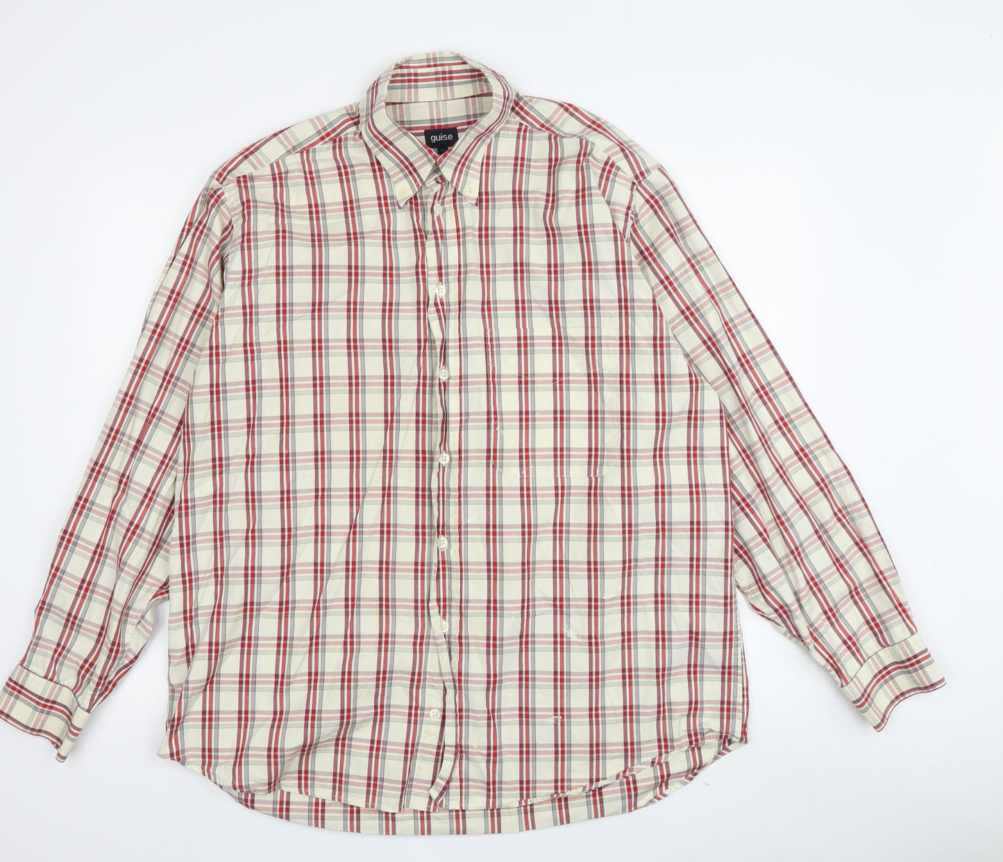 Guise Men's Multicoloured Plaid Long Sleeve Shirt L