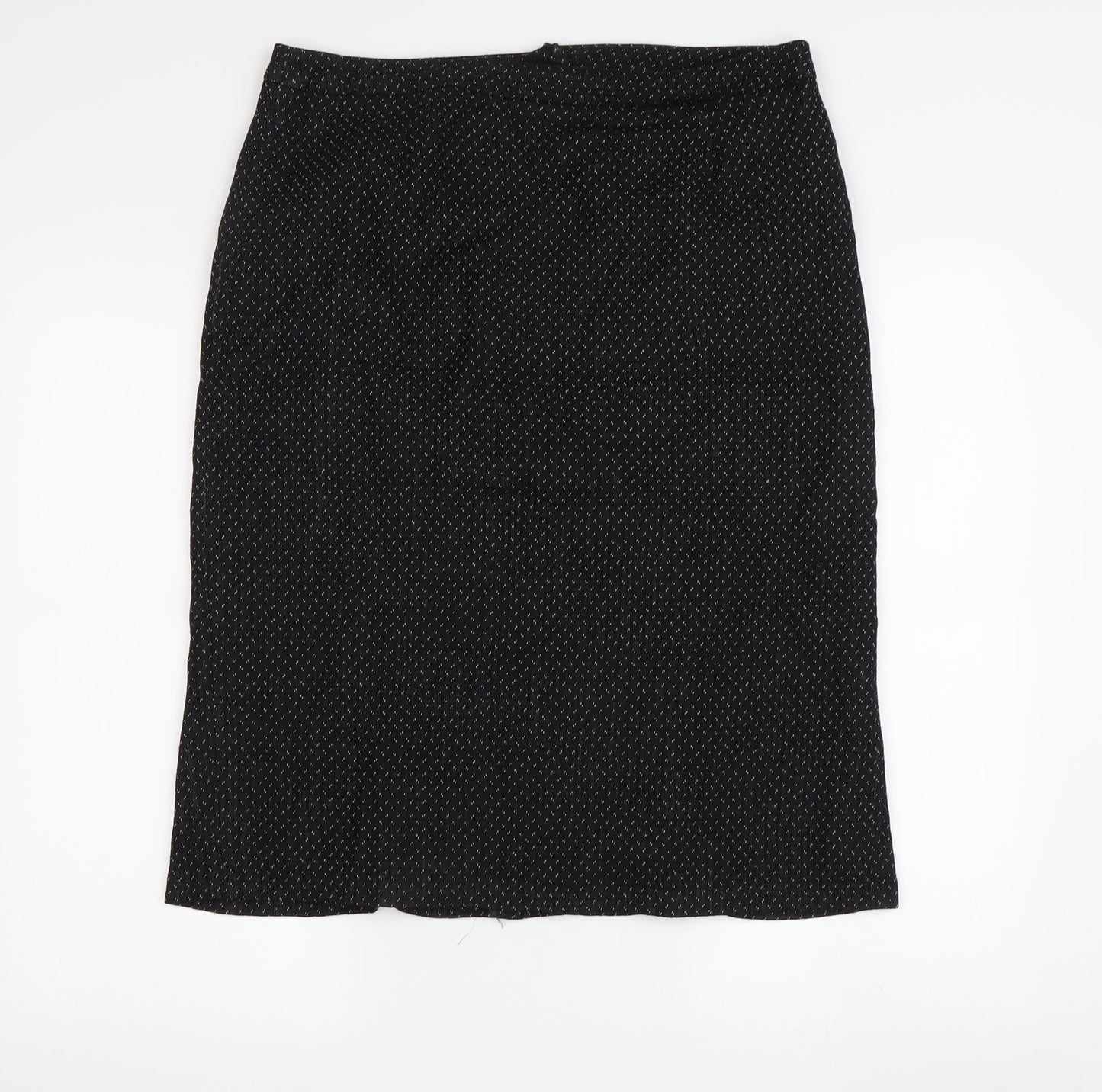 Laura Ashley Women's Black Knee Length Pencil Skirt, Size 12
