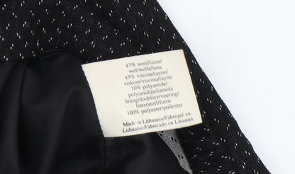 Laura Ashley Women's Black Knee Length Pencil Skirt, Size 12