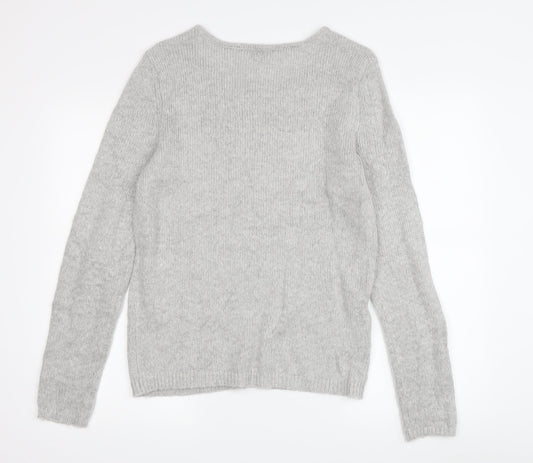 Laura Ashley Women's Grey Pullover Jumper Size 10