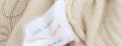 Honor Millburn Women's Beige Cardigan Size L with Embroidery