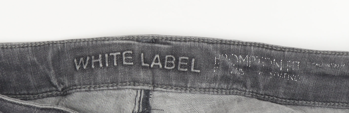 Womens UK Size 10 White Label Regular Fit Straight Grey Jeans