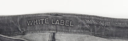 Womens UK Size 10 White Label Regular Fit Straight Grey Jeans