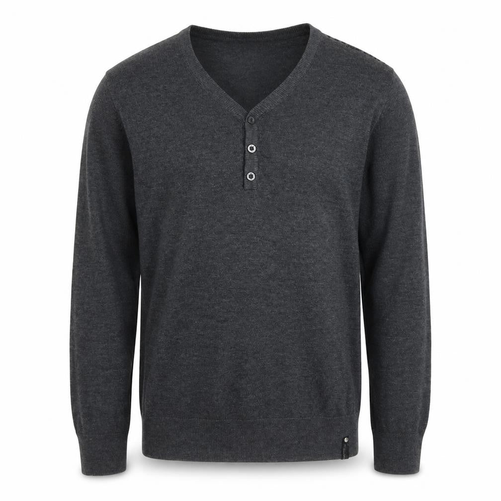 Mens UK Size M JACK & JONES Grey Henley Jumper