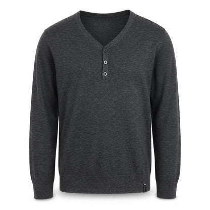 Mens UK Size M JACK & JONES Grey Henley Jumper