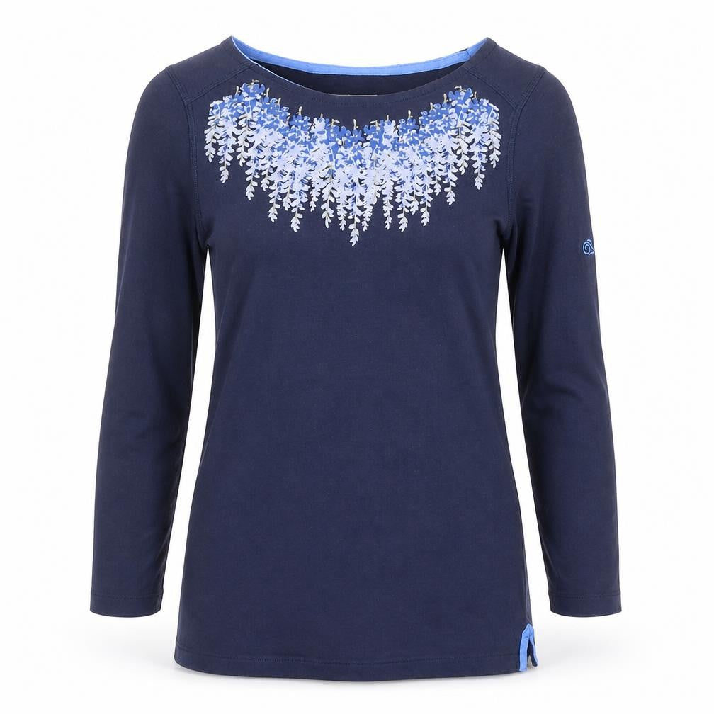 Womens UK Size 8 Craghoppers Blue Basic T-Shirt