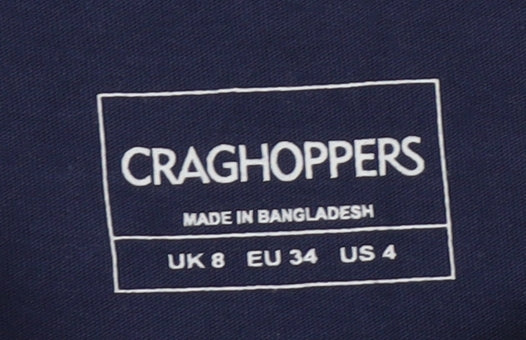 Craghoppers Women's Blue 3/4 Sleeve T-Shirt Size 8