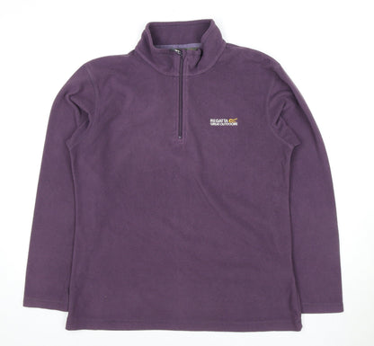 Regatta Women's Purple 1/4 Zip Fleece Sweatshirt Size 12
