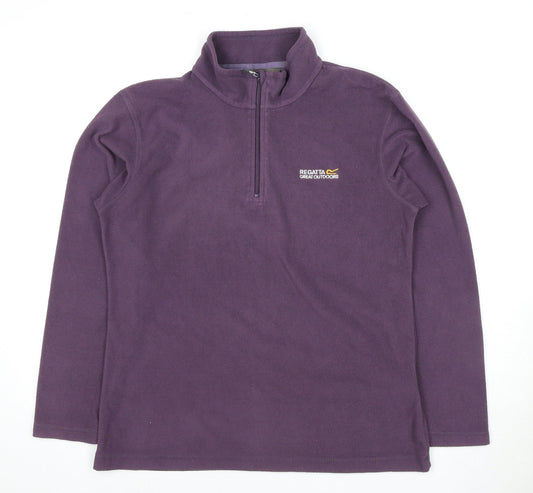 Regatta Women's Purple 1/4 Zip Fleece Sweatshirt Size 12