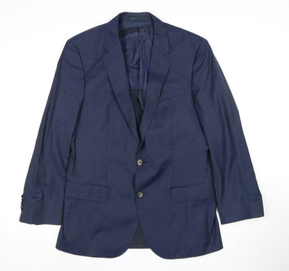 Mens UK Size 36 HUGO BOSS Regular Blue Suit Jacket