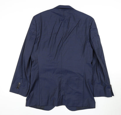 Mens UK Size 36 HUGO BOSS Regular Blue Suit Jacket