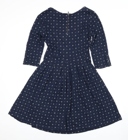 Fatface Women's Blue Fit & Flare Dress, Size 6