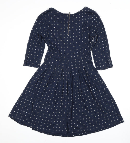 Fatface Women's Blue Fit & Flare Dress, Size 6