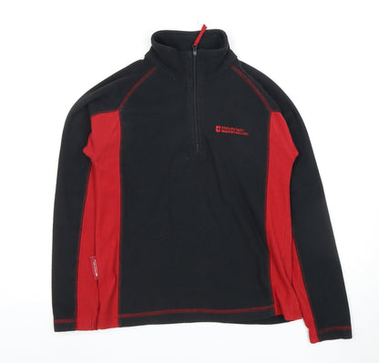 Mountain Warehouse Girls' Black & Red Pullover Fleece Hoodie 9-10Y