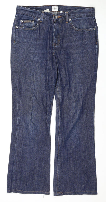 Calvin Klein Women's Blue Straight Jeans 7 Slim