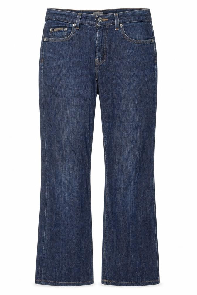 Womens UK Size 7 Slim Calvin Klein Regular Fit Straight Blue Jeans