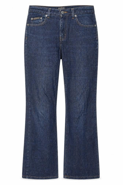 Womens UK Size 7 Slim Calvin Klein Regular Fit Straight Blue Jeans