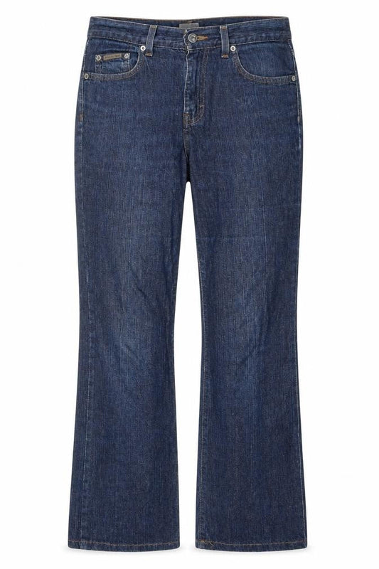 Womens UK Size 7 Slim Calvin Klein Regular Fit Straight Blue Jeans