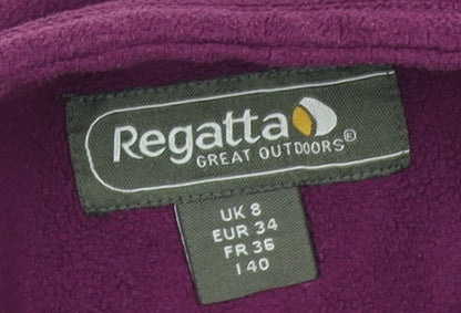 Regatta Women Purple Fleece Pullover Sweatshirt Size 8