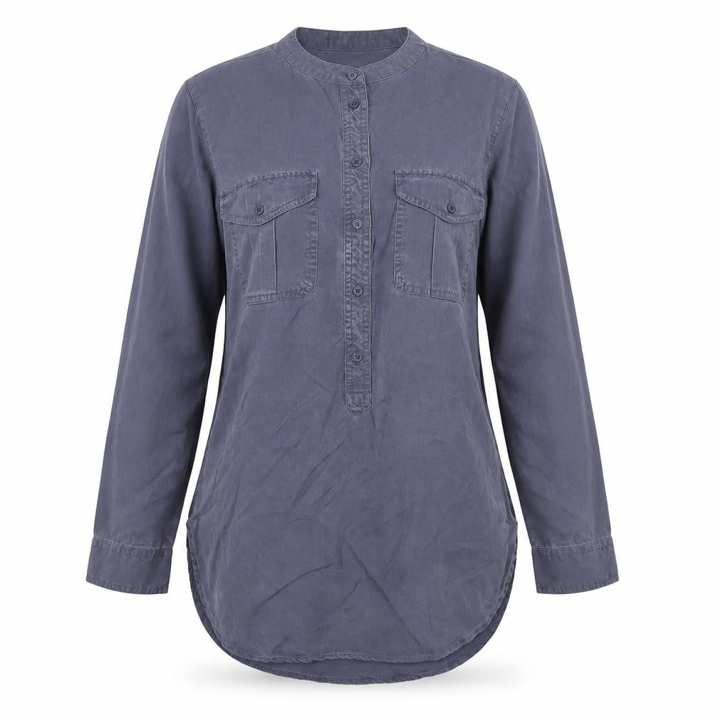 Womens UK Size XS Banana Republic Blue Basic Button-Up