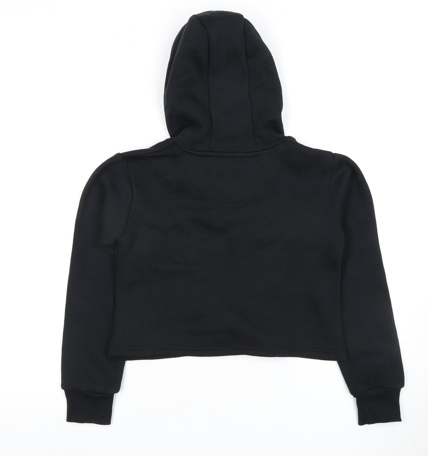 Soviet London Girls Black Pullover Hoodie, Size 10-11 Years