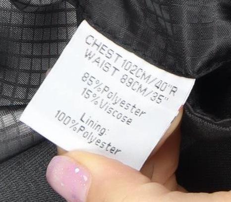 1860 Limited Edition Men's Grey Suit Jacket 40 Regular