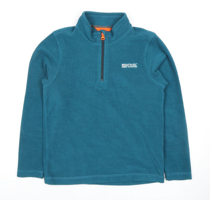 Regatta Girls' Blue 1/2 Zip Outdoor Fleece Hoodie, 9-10 Years