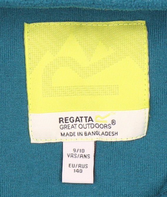 Regatta Girls' Blue 1/2 Zip Outdoor Fleece Hoodie, 9-10 Years