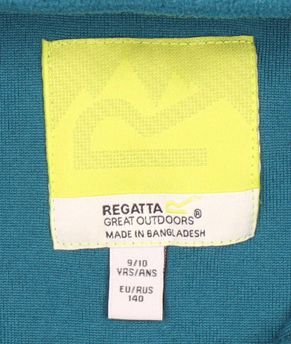 Regatta Girls' Blue 1/2 Zip Outdoor Fleece Hoodie, 9-10 Years