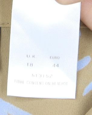 Alexon Women's Beige Button-Up Shirt, Size 18