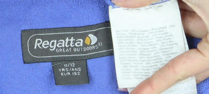 Regatta Girls' Blue Fleece Jacket, Size 11-12, Winter Essential