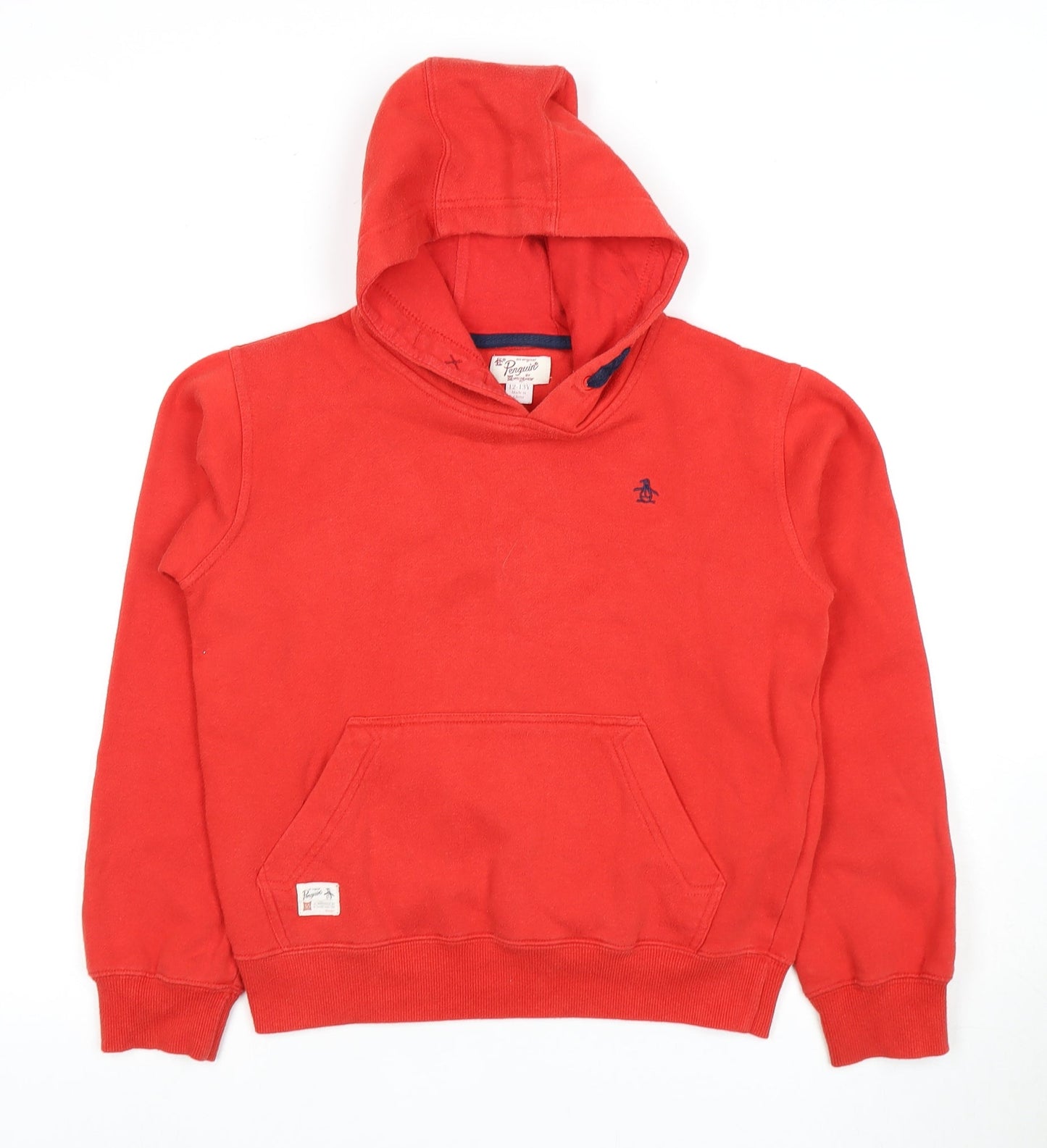 Original Penguin Boys Red Pullover Hoodie, 12-13 Years