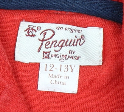 Original Penguin Boys Red Pullover Hoodie, 12-13 Years