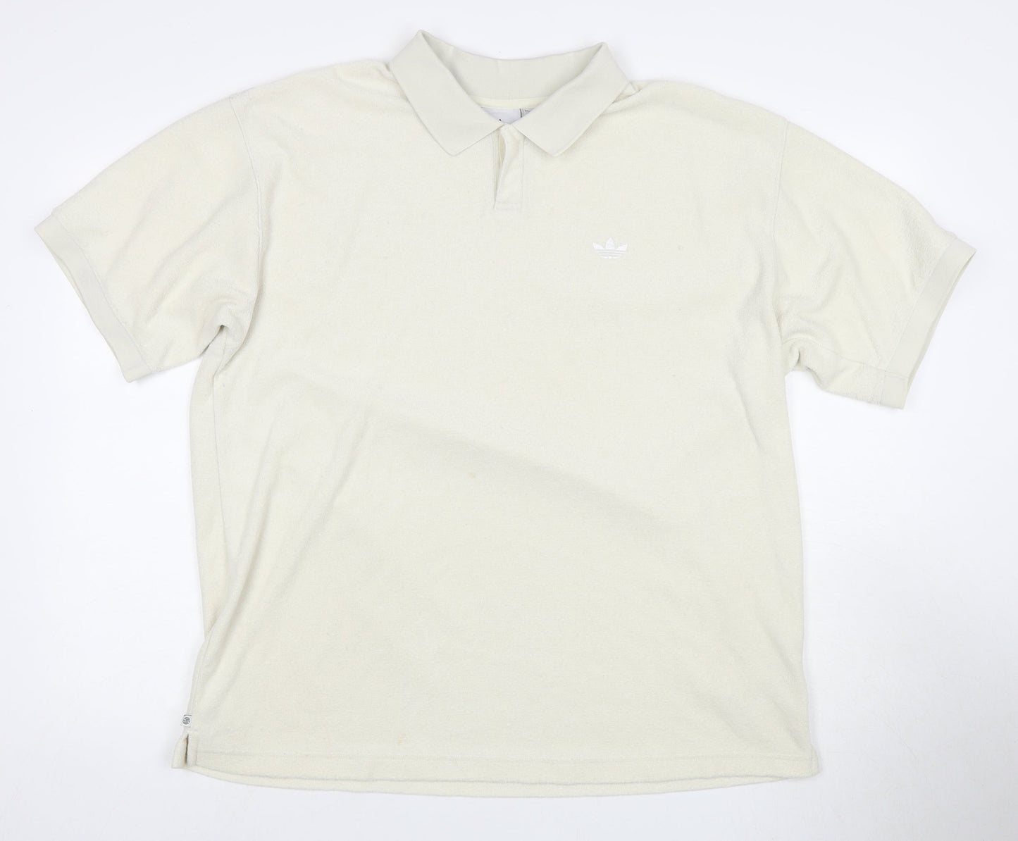 Adidas Mens Ivory XL Polo Shirt - Casual Style