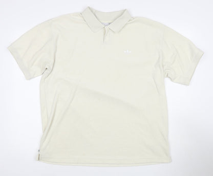 Adidas Mens Ivory XL Polo Shirt - Casual Style