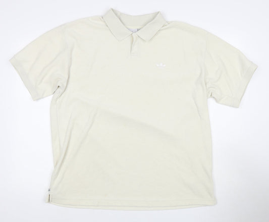 Adidas Mens Ivory XL Polo Shirt - Casual Style