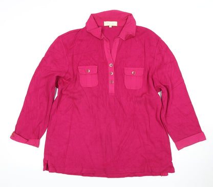 Viyella Women's Pink XL Collared Button-Up Shirt