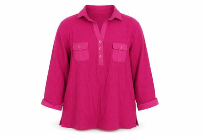 Viyella Women's Pink XL Collared Button-Up Shirt