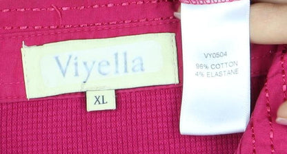 Viyella Women's Pink XL Collared Button-Up Shirt