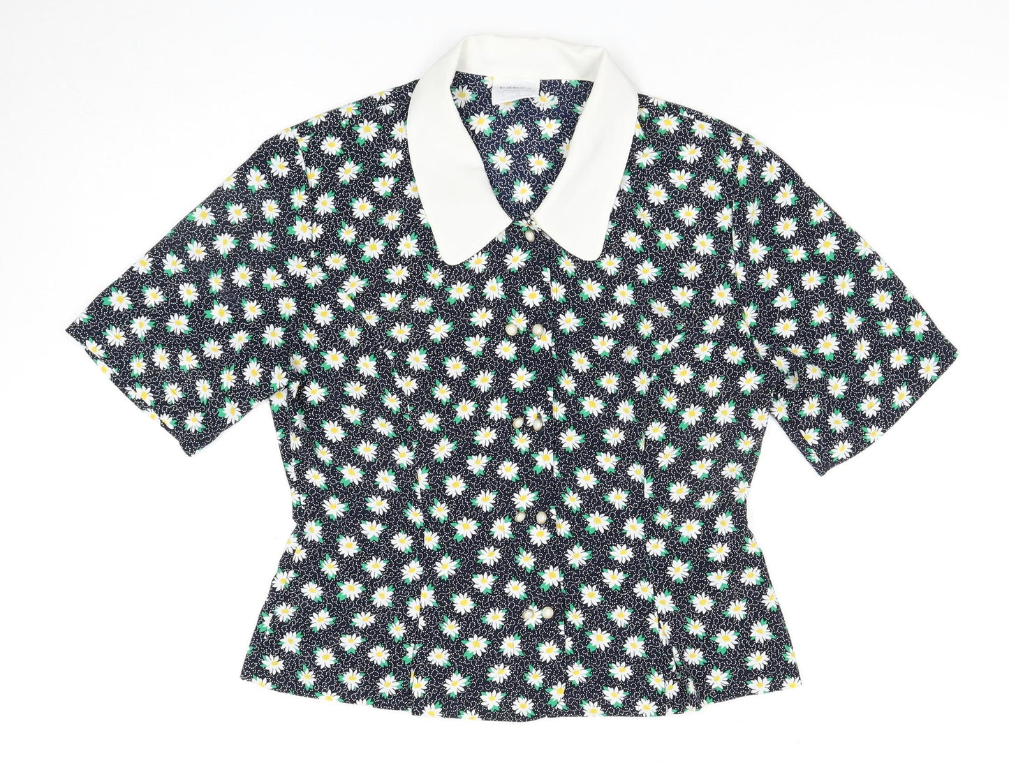 Womens UK Size 8 Eastex Multicoloured Basic Blouse