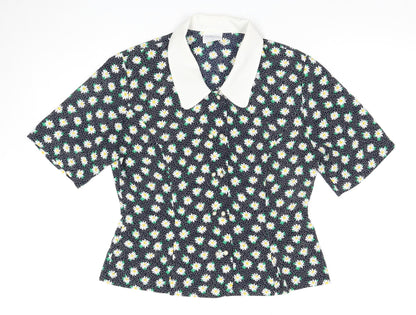 Womens UK Size 8 Eastex Multicoloured Basic Blouse