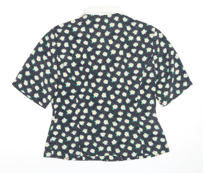 Womens UK Size 8 Eastex Multicoloured Basic Blouse