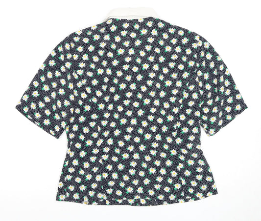 Womens UK Size 8 Eastex Multicoloured Basic Blouse