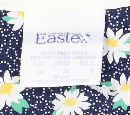 Womens UK Size 8 Eastex Multicoloured Basic Blouse