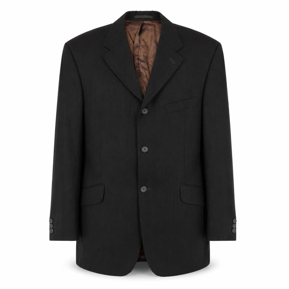 Mens UK Size 42 Jeff Banks Regular Black Suit Jacket