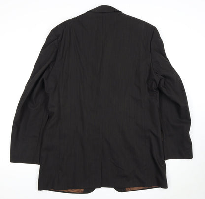 Mens UK Size 42 Jeff Banks Regular Black Suit Jacket