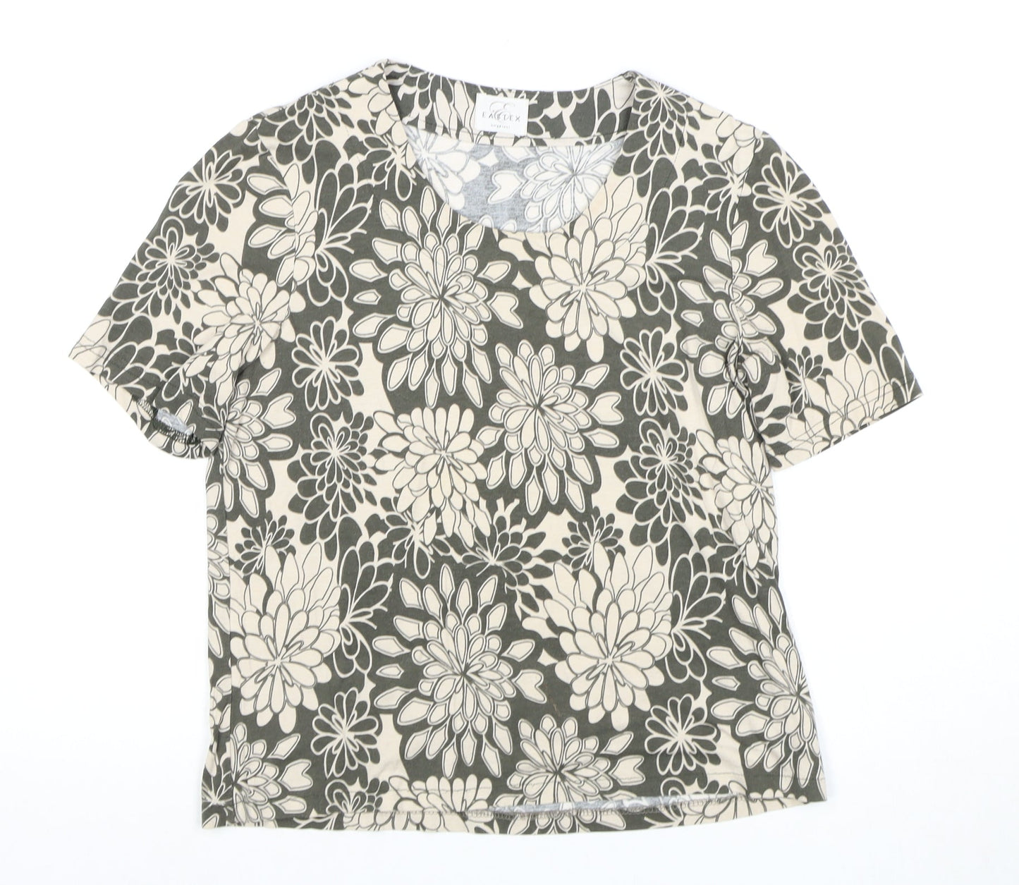 Womens UK Size 10 Eastex Multicoloured Cropped T-Shirt