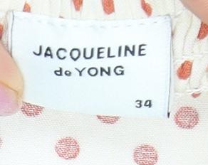 Jacqueline de Yong Women White Polka Dot Skater Dress Sz 6