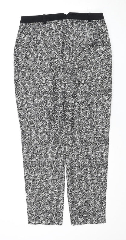 L.K. Bennett Women's White Geometric Trousers UK 8