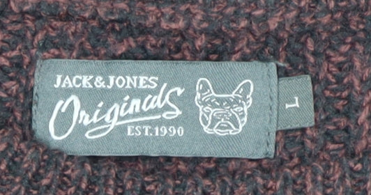 Jack & Jones Men's Brown Chunky Knit Jumper L